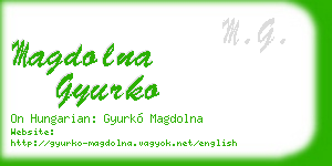 magdolna gyurko business card